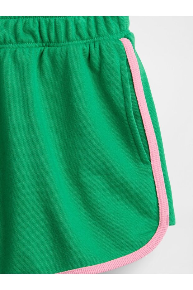 Kız Çocuk Yeşil VintageSoft Dolphin Sweat Şort - 2