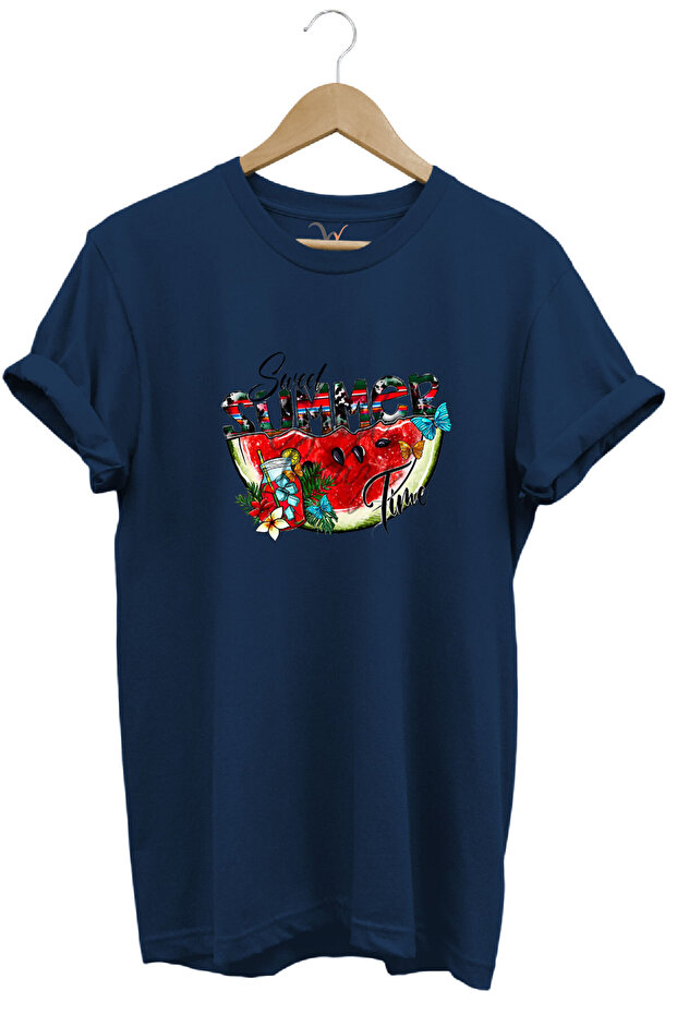 Summer Watermelon Design Printed 100% Cotton Regular Fit T-Shirt