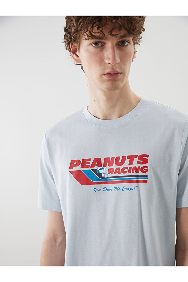 Snoopy Printed Men's Combed Cotton T-Shirt