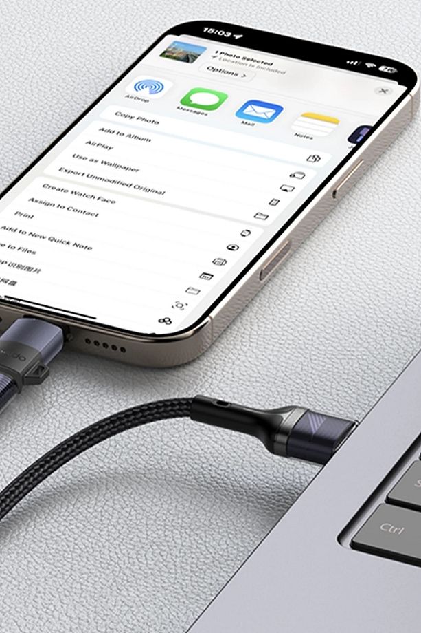 Type-C to Lightning Iphone 480 Mbps Data ve 60W Hızlı Şarj Destekli OTG Dönüştürücü - 4