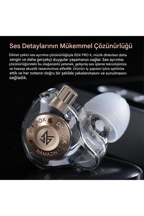 KZ EDX PRO X 1DD 10mm Kulak Içi Kulaklık Mikrofonlu ve Type C Dönüştücü Kablo - 8