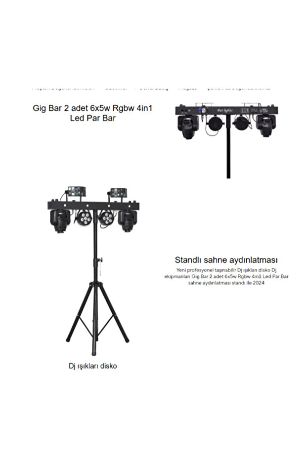 Moblie DJ Bar Light Bracket Set - 6