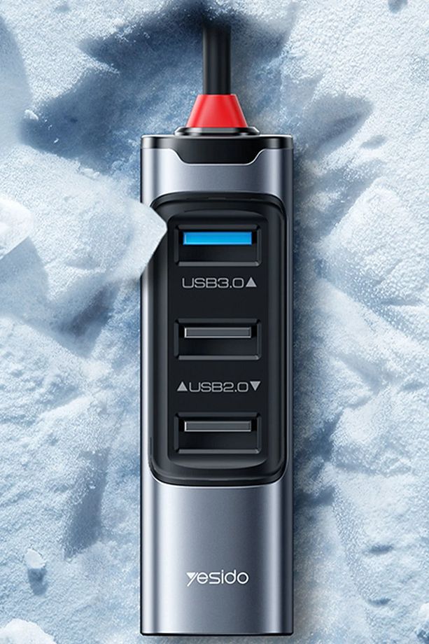 5in2 1 USB 3.0 2 Usb 2.0 1 RJ45 100 Mbps 100W Type-C Çıkışlı Usb ve Type-C Girişli Hub Dönüştürücü - 4