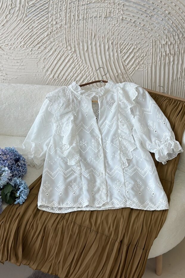 Maya Beyaz Gömlek - 6