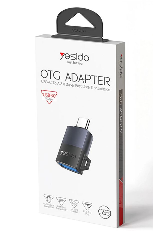 Type-C to USB 3.0 5 GB/S Data ve 18W Hızlı Şarj Destekli OTG Dönüştürücü GS31 - 5