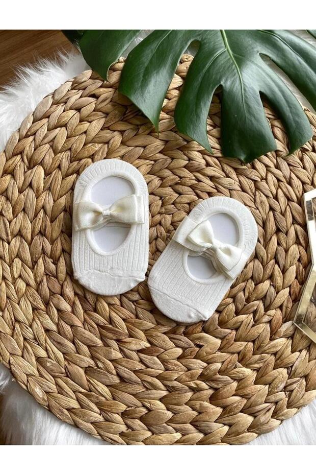 Ekru Babet Çorap - 1