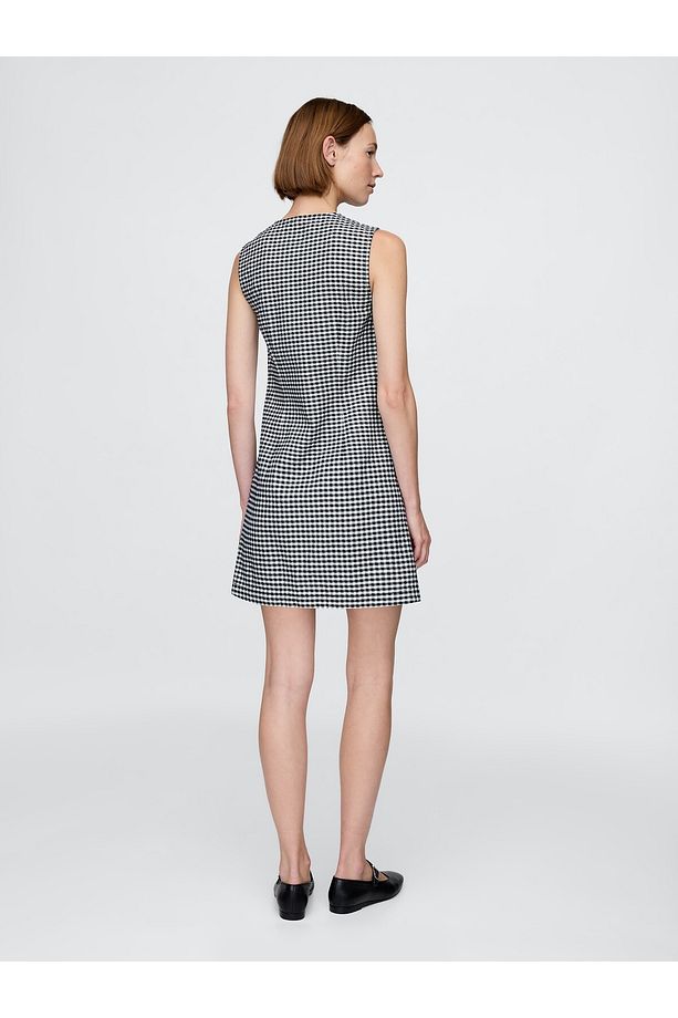 Kadın Mavi Gap × DÔEN Gingham Denim Mini Elbise - 7
