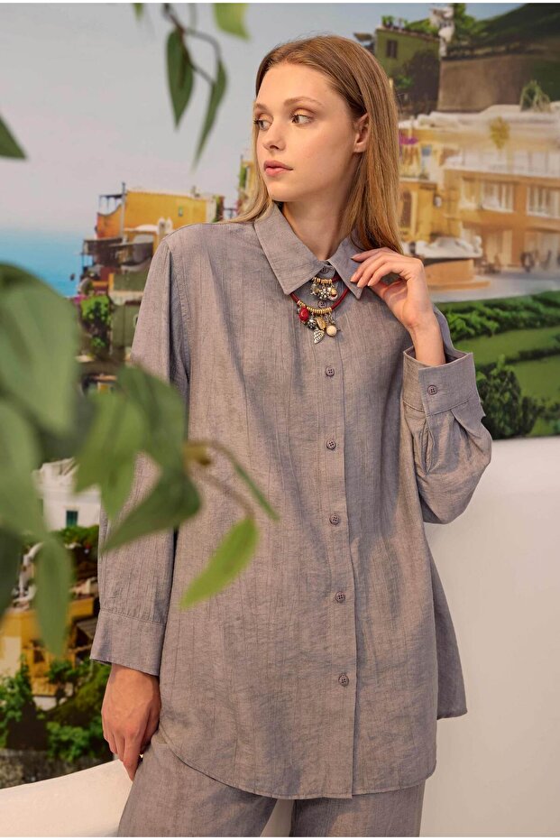 Relaxed Fit Basic Suit Fog - 4