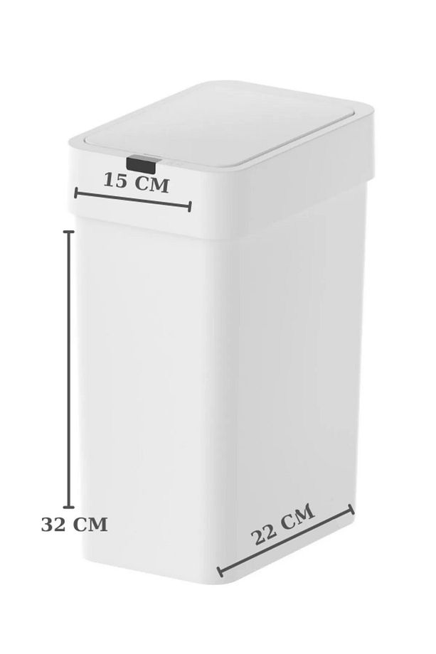 Sensörlü Otomatik Açılır Kapanır Akıllı Çöp Kovası 9 Litre + 5 Paket Çöp Torba Hediyeli” - 6