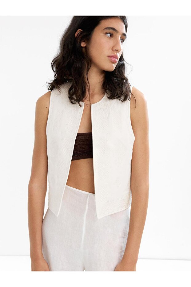 İşlemeli Yelek - 5