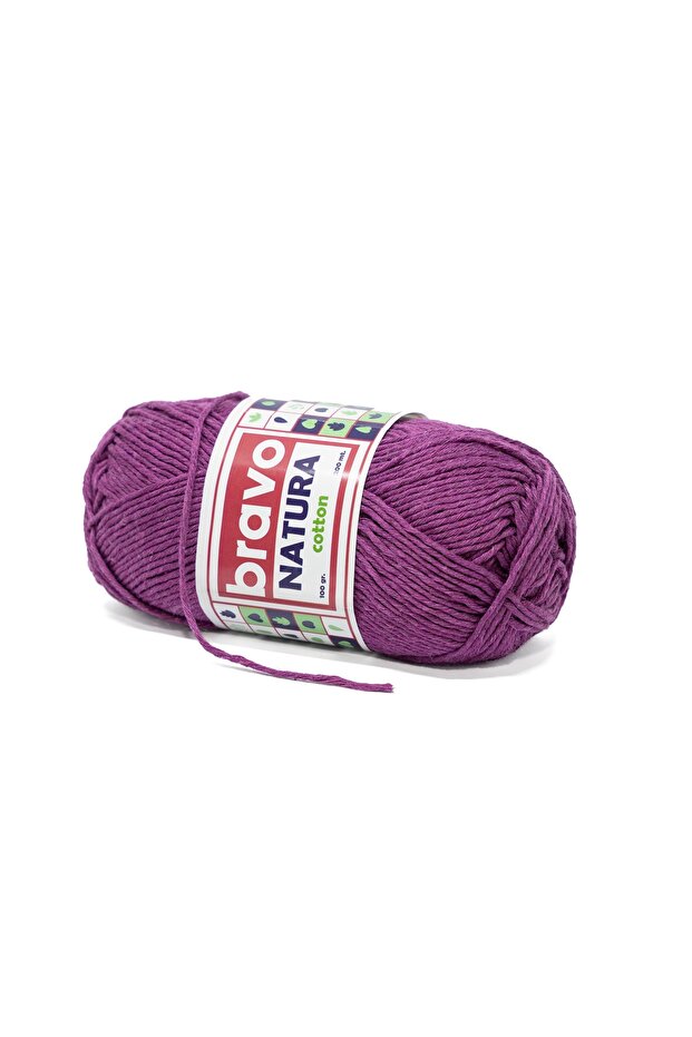 Natura %100 Cotton Yarn 100 Grams 200 Meters (Color Code:503) Purple