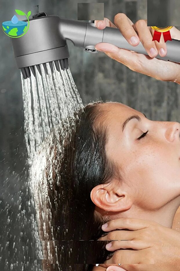 3 Function Massage Shower Head – Bathroom Shower Head with Lime Filter Start- Stop Button - 2