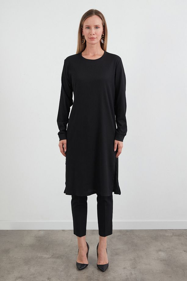 Fullamodest Basic Yanları Yırtmaçlı Tunik - 6