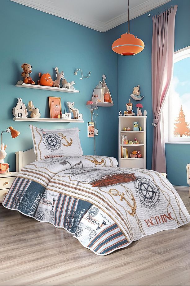 Gemici Çocuk Tek Kişilik Yatak Örtüsü Takımı - Pike Set - 1