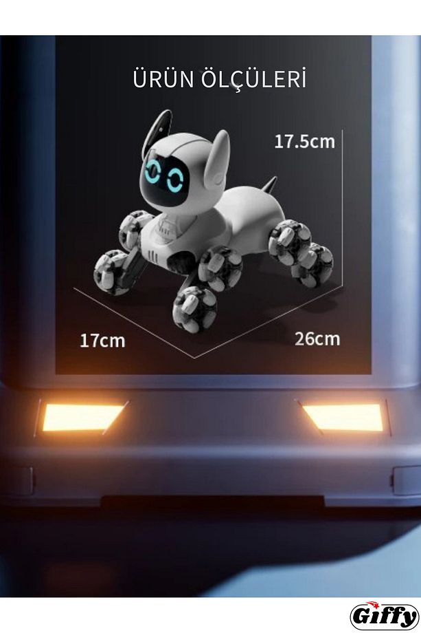 Oyuncak Uzaktan Kumandalı Robot Köpek ,Şarjlı ,Sesli ve Işıklı ,İnteraktif Robot, Full Fonksiyon - 3