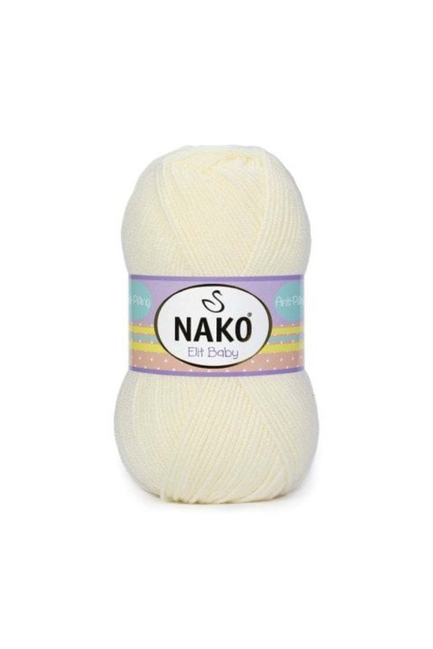 5 Pieces Elite Baby Anti-Pilling Hand Knitting Yarn Baby Wool Non-Pilling Baby Wool 300 Ecru