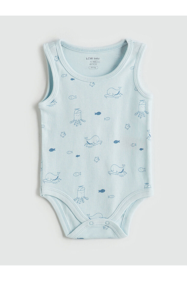 LCW baby Organik Kumaş Erkek Bebek Çıtçıtlı Body ve Şort 2'li (S5) - 2