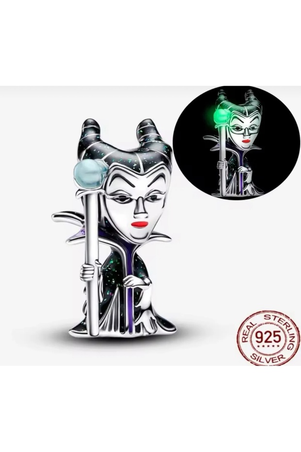 Poseidons Jewellery Silver Maleficent Villains Charm