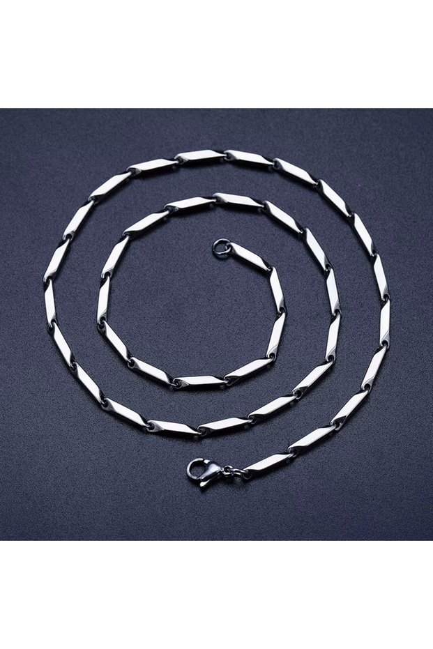 Non-Tarnish Steel Titanium Bowler Chain Men's Necklace Non-Tarnish Steel Necklace Steel Chain Necklace