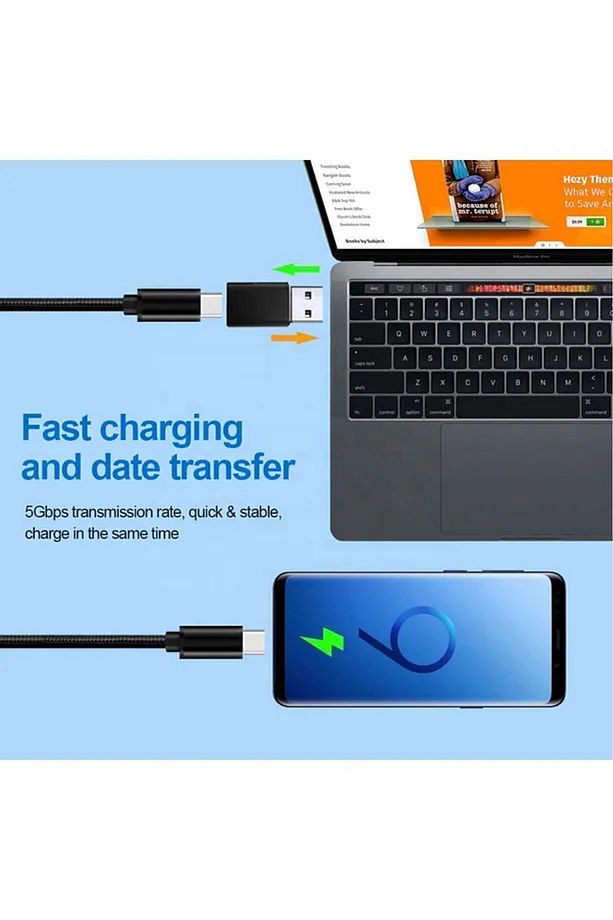 İphone Uyumlu Yeni Nesil Başlık Aparatı Type-c To Usb Dönüştürücü Şarj USB 3.0 To 3.1 Şarj Data - 4