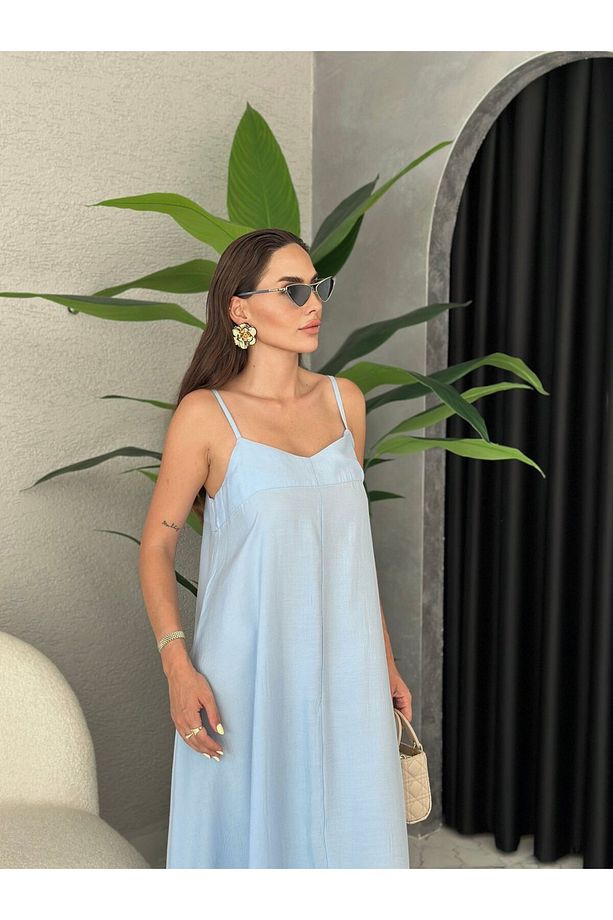 Soft Touch Modal Ayarlanabilir Askılı Elbise - 4