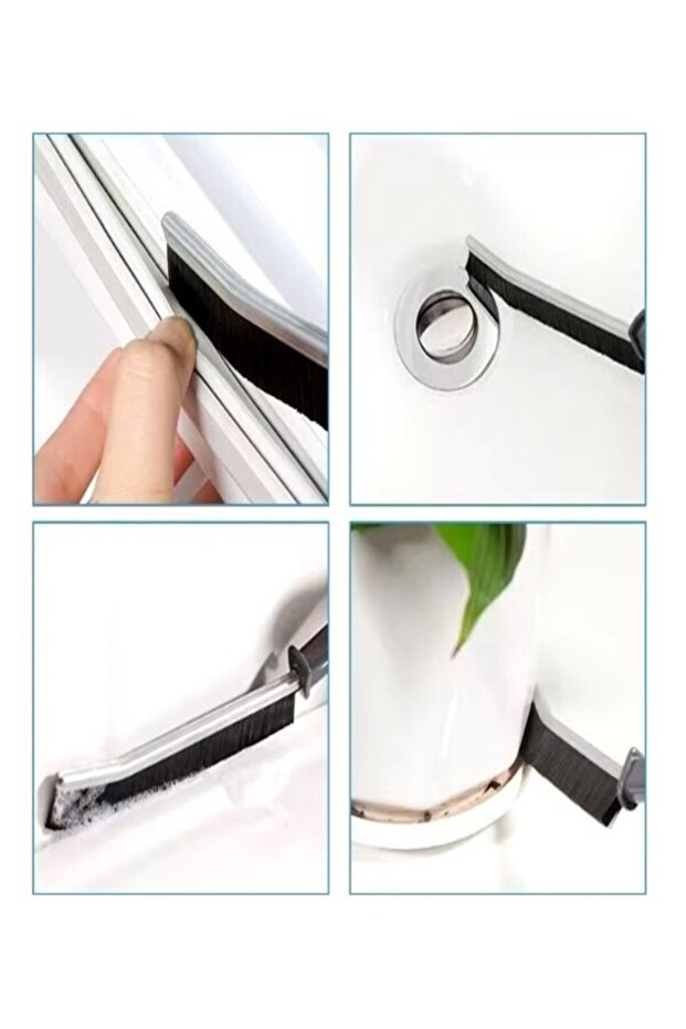 3-Piece Multi-Purpose Fine Cleaning Brush Joint Bathroom Kitchen Sink Detail Cleaning Brush