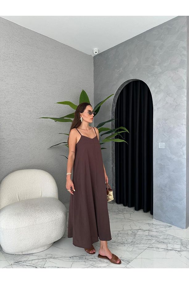Soft Touch Modal Ayarlanabilir Askılı Elbise - 2