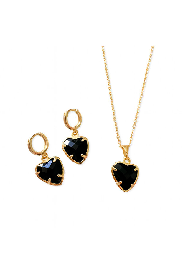 Kalp Kolye Küpe seti - 1