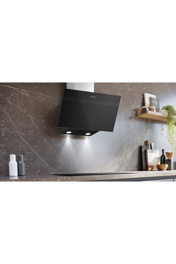 Drmz Yeni Seri LC63KPJ61T Duvar Tipi Cam Güçlü Davlumbaz,Siyah,120 W, D Energy,3 Kademeli - 3