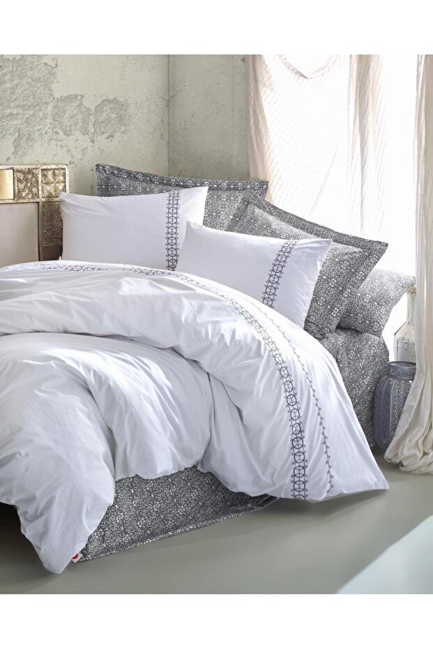 Majestic Series Double Duvet Cover Set Paola Gray