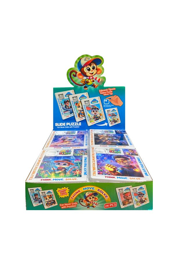 PUZZLE ALT-3051 KAYDIRMALI PUZZLE BÜYÜK 3X3 KUTULU 3+(1 ADET FİYATIDIR) - 1