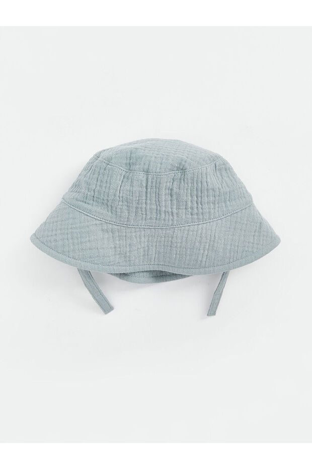 LCW baby Mavi Basic Erkek Bebek Bucket Şapka - 3
