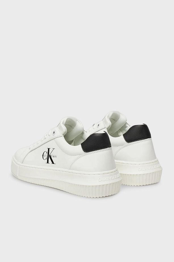 Logolu Deri Sneaker Ayakkabı YW0YW0187201W AYAKKABI YW0YW01872 01W - 4