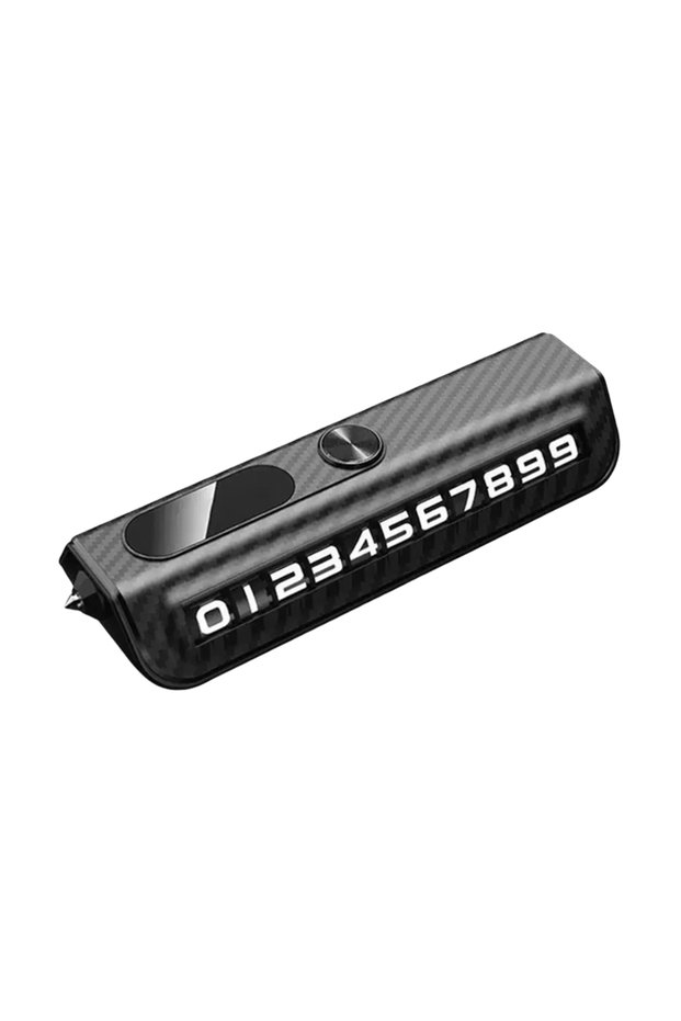 Car Number Plate Holder with Black Design and Emergency Glass Breaker Tip