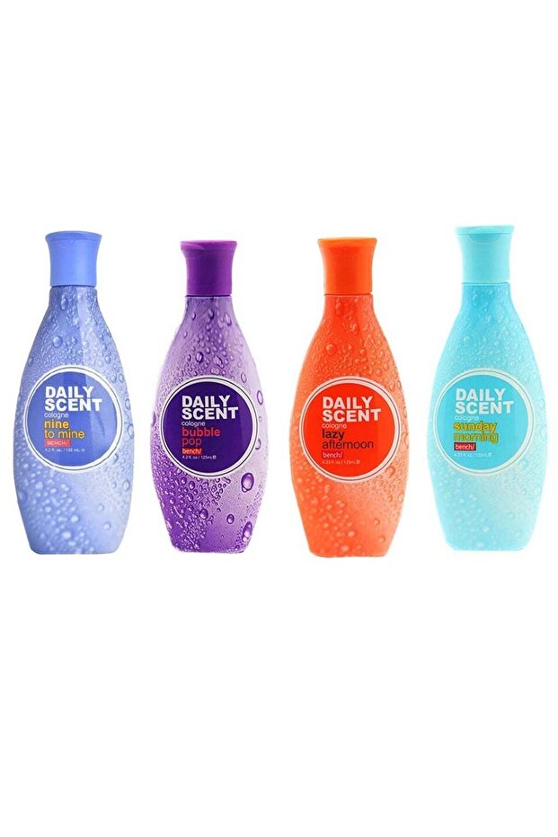 كولونيا معطرة للجسم من Daily Scent Bench، عبوة من 4 قطع متعددة الألوان، 125 مل