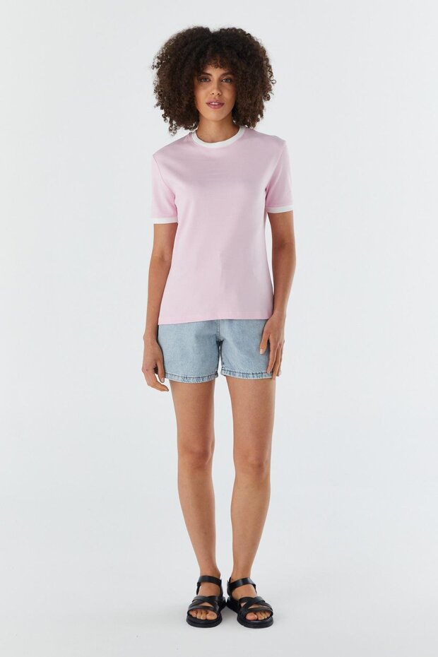 Stripe Detailed Blouse Pink