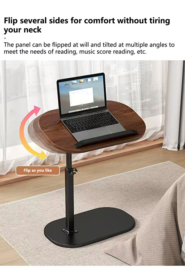 طاولة جانبية قابلة للرفع بتصميم أريكة ريترو إسكندنافية، طاولة جانبية قابلة للتحريك لغرفة المعيشة - 3