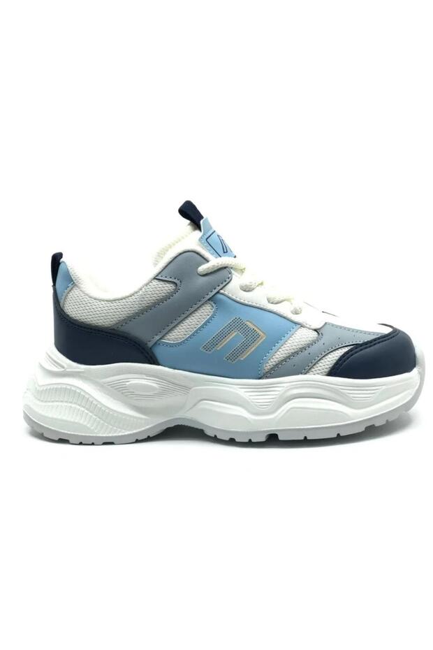 Birian-Flt 31/36 Children's Lace-Up and Velcro Sneaker Sports Shoes