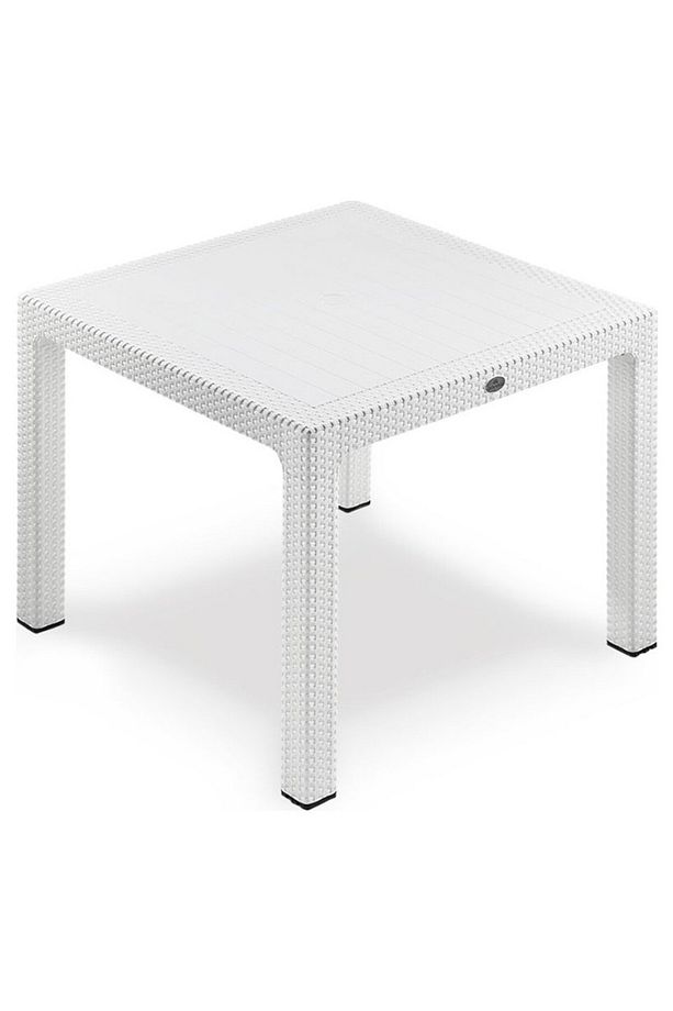 90x90 cm Rattan 4 Kişilik Kare Masa seti Kolsuz Sandalye Bahçe Teras Takımı Oturma Grubu - 2