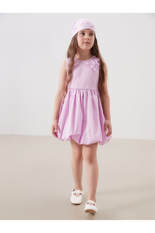 Quality Pieces from Çelebi Store Flower Applique Girl's Balloon Dress