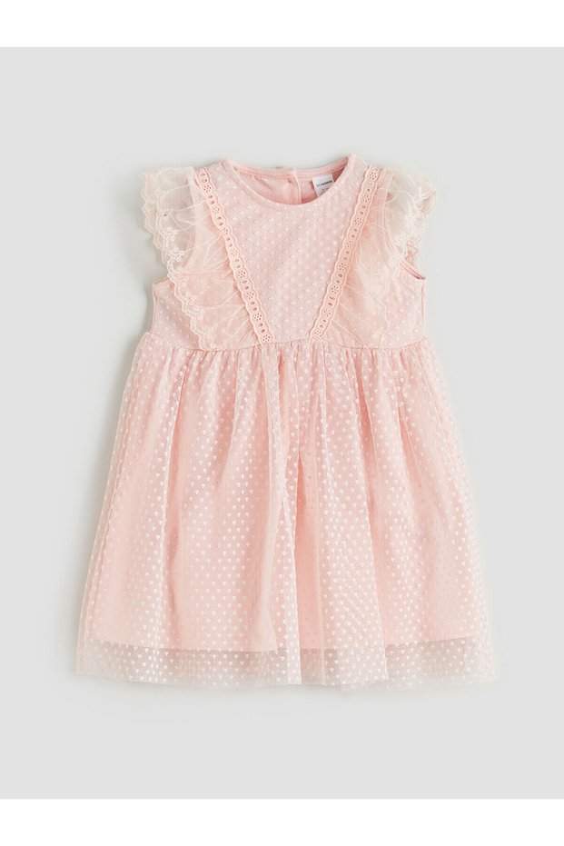 Vizyon New Season Crew Neck Girls' Lace Dress