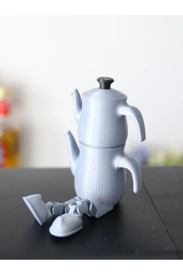 6'lı Ayaklı Kahve Seti - Moka Pot - Kahve Tanesi - Çaydanlık - Cezve - Kahve Bardağı - Bardak - 4