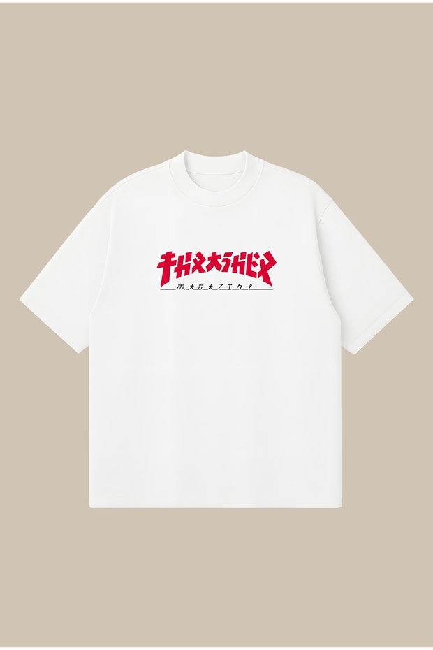 Trasher Japanese Boxy Fit Oversize Unisex Tshirt – Printed T-Shirt | Streetwear