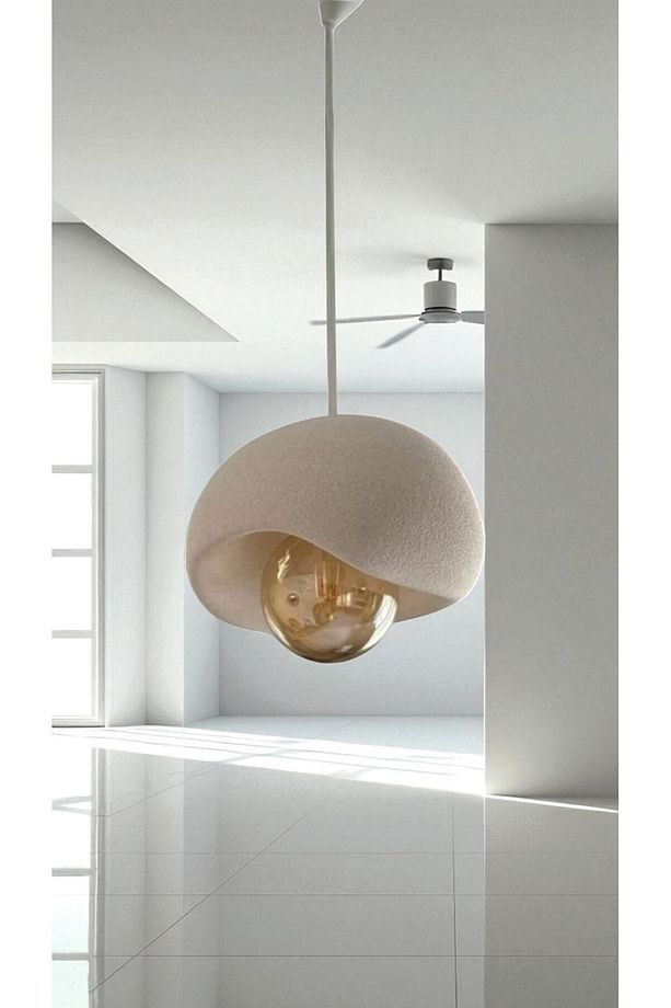 Luna Curve Modern, Cam Küreli Salon, Mutfak ve Yatak Odası İçin Sarkıt Lamba, Avize - 5