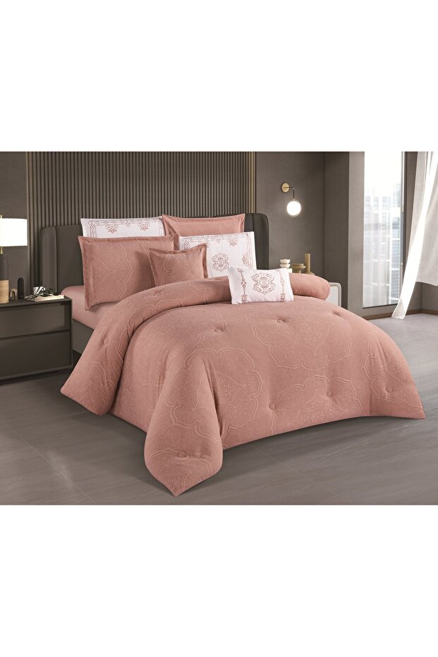 طقم لحاف من هورس 8قطع جاكار ناعم بتصميم عصري ومميز Corey-04