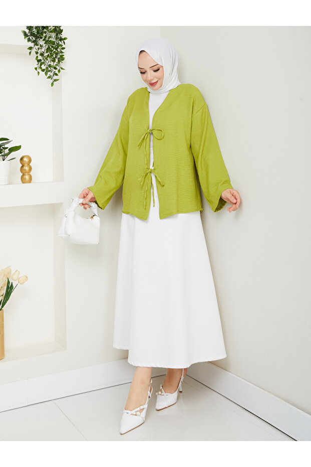 Sofya Keten Tesettür Kadın Gömlek - 3