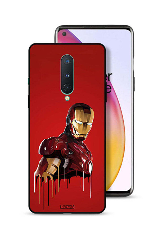 غطاء حماية لهاتف OnePlus 8 برسومات الرجل الحديدي