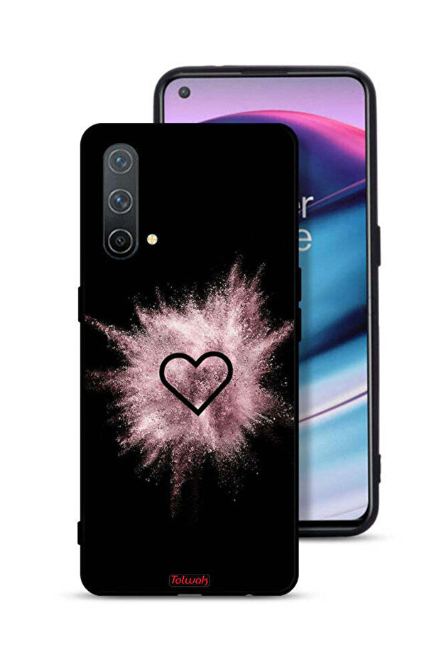غطاء حماية لهاتف OnePlus Nord CE 5G بتصميم قلب لامع