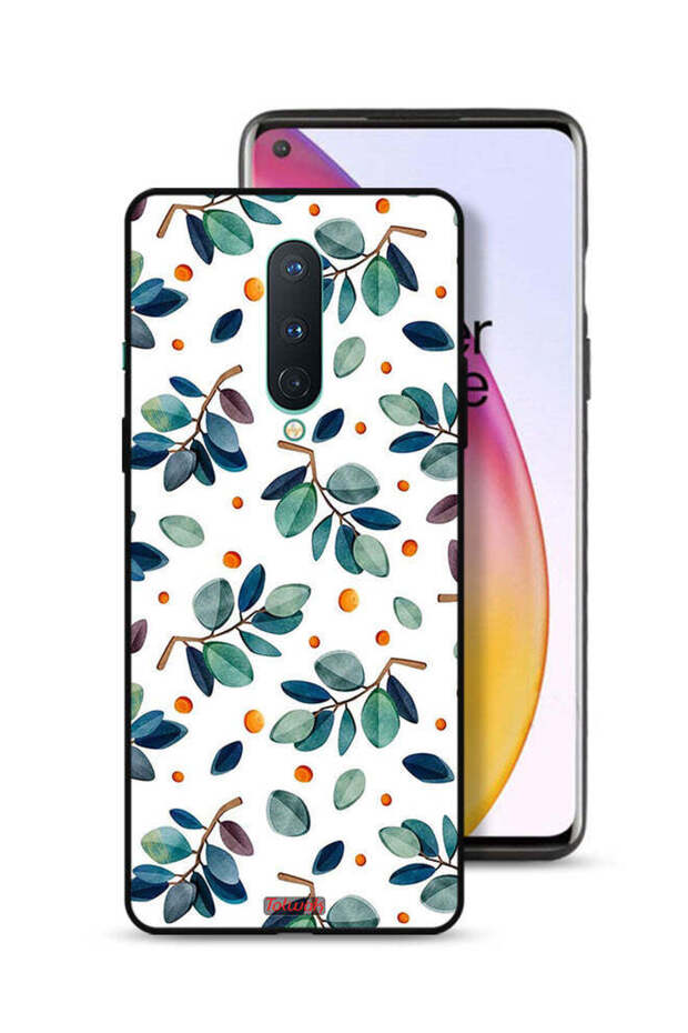 غطاء حماية لهاتف OnePlus 8 بأوراق الشجر