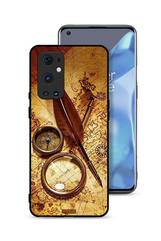 غطاء حماية لهاتف OnePlus 9 Pro 5G بتصميم بوصلة عتيقة